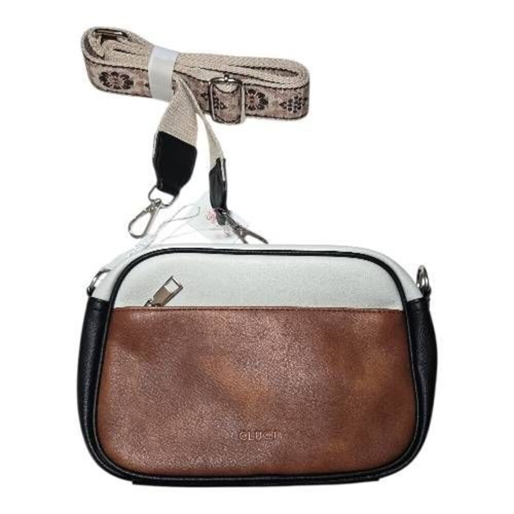 NWT Cluci Women's Brown and Black.Crossbody Bag